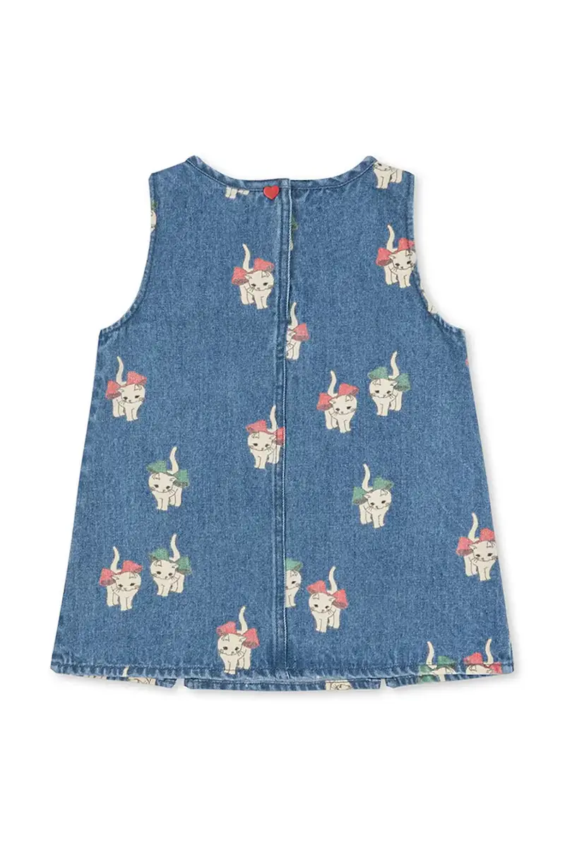 vestito di cotone bambina MAGOT DRESS GOTS Blu miniatura 3