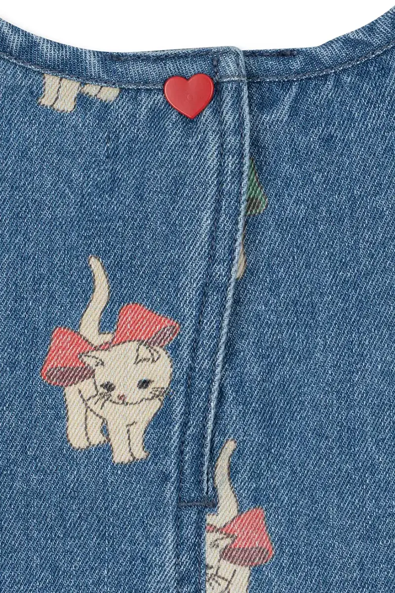 vestito di cotone bambina MAGOT DRESS GOTS Blu miniatura 4