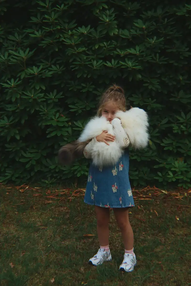 vestito di cotone bambina MAGOT DRESS GOTS Blu miniatura 5