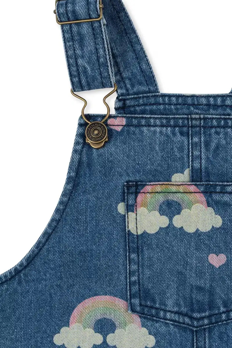 vestito di cotone bambina MAGOT OVERALL DRESS GOTS colore blu navy KS103887 miniatura 3