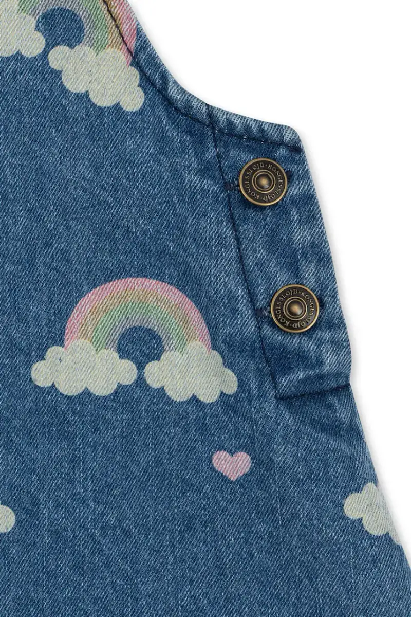 vestito di cotone bambina MAGOT OVERALL DRESS GOTS colore blu navy KS103887 miniatura 4