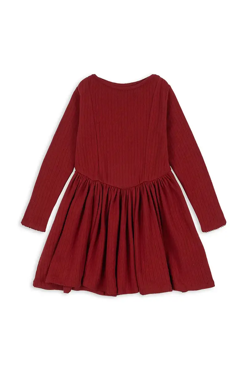 vestito di cotone bambina MINNIE DRESS GOTS Rosso miniatura 2