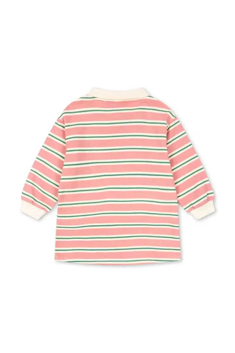 vestito di cotone bambina SPOTTY LS DRESS GOTS Rosa miniatura 3