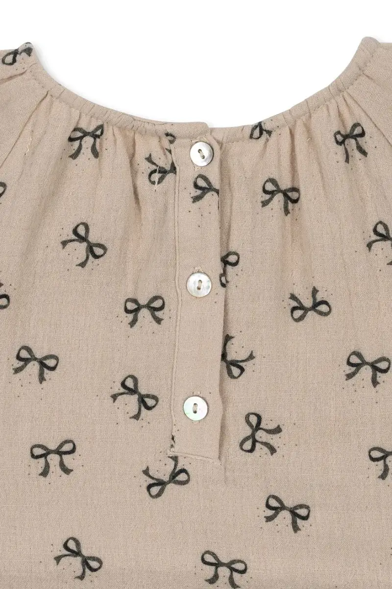 vestito di cotone per bambini COCO DRESS GOTS colore beige KS103758 miniatura 3