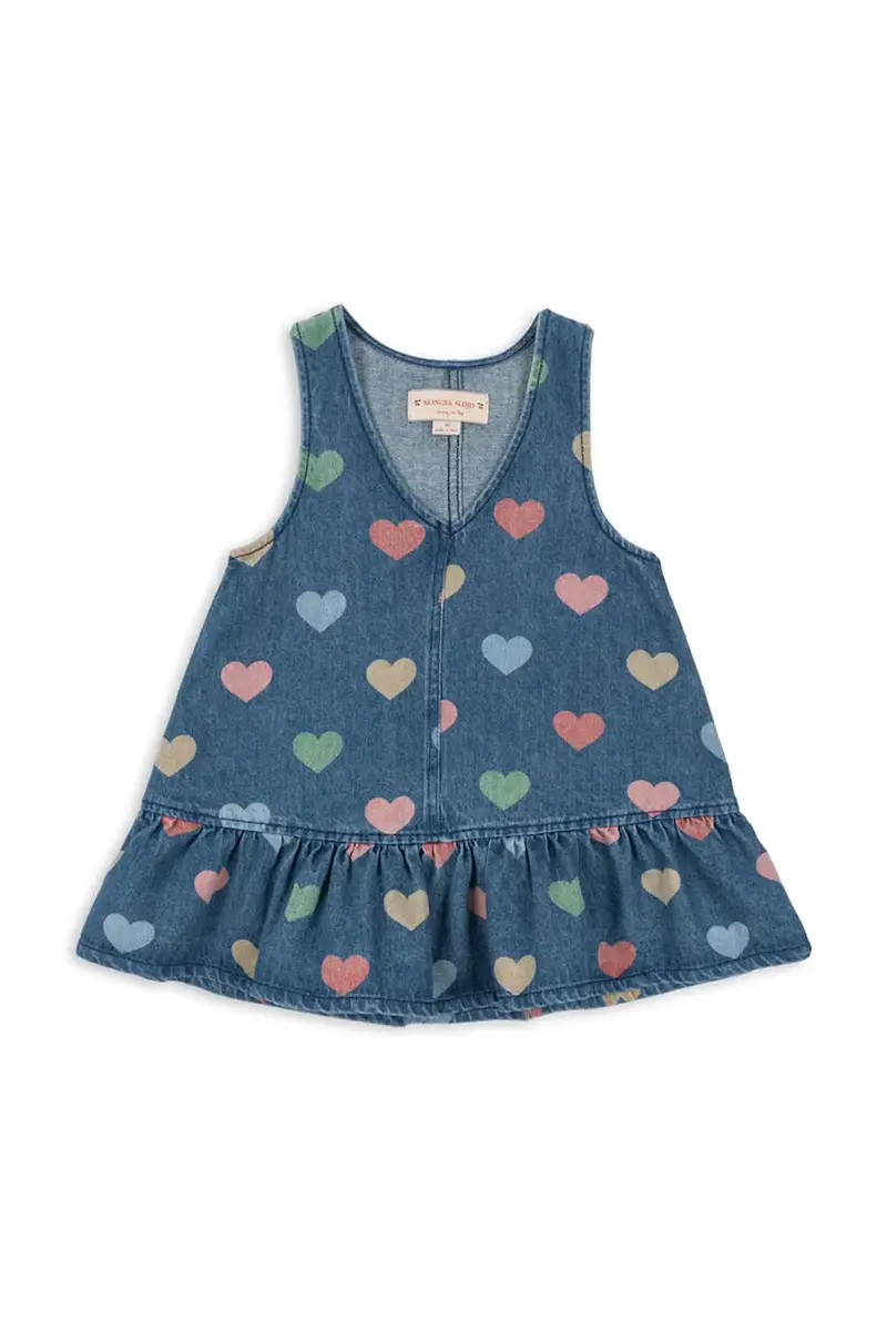 vestito jeans bambino/a MAGOT DRESS GOTS colore blu navy KS103884
