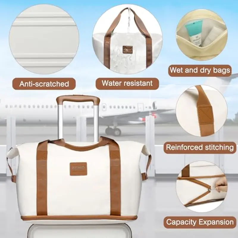 KONO Borsone da viaggio Crema 1918089 miniatura 3