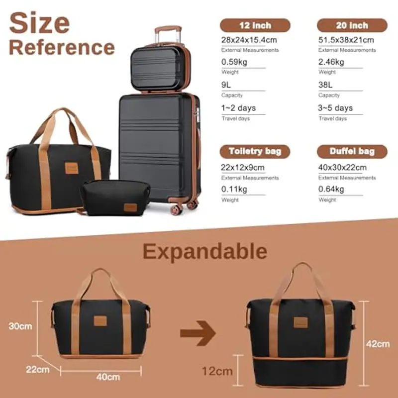 KONO Borsone da viaggio Marrone 1918090 miniatura 2