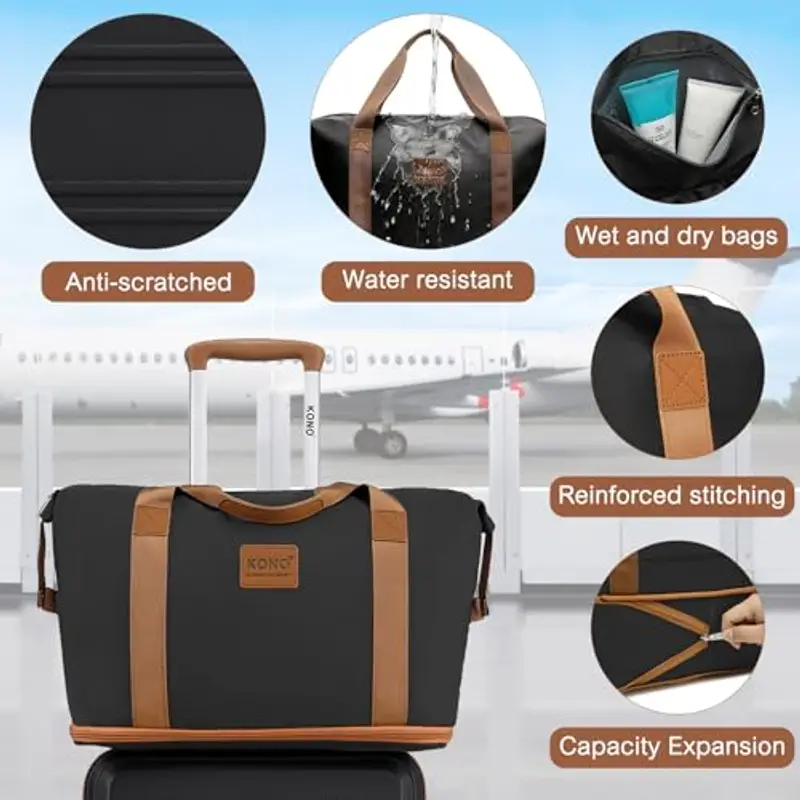 KONO Borsone da viaggio Marrone 1918090 miniatura 3