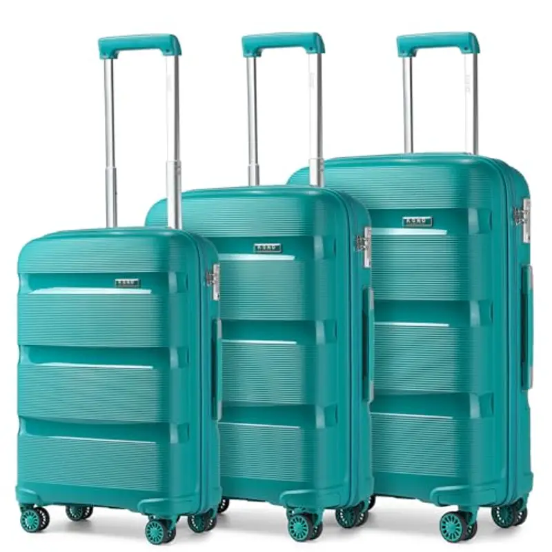 KONO Trolley Bagaglio a Mano 55cm con Lucchetto TSA Robusto Polipropilene Valigia 40L