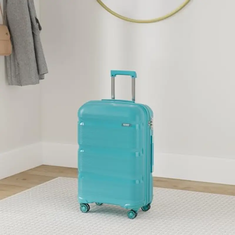 KONO Trolley Bagaglio a Mano 55cm con Lucchetto TSA Robusto Polipropilene Valigia 40L miniatura 2