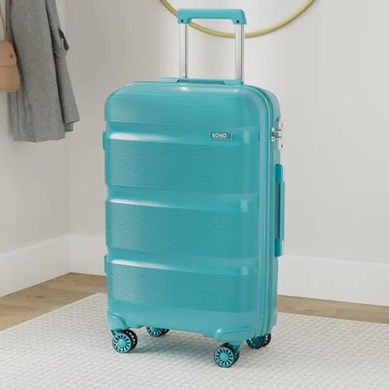 KONO Valigia Trolley Media 65cm Rigida e Leggera in Polipropilene Valige da Viaggio con 4 Ruote e TSA Lucchetto miniatura 2