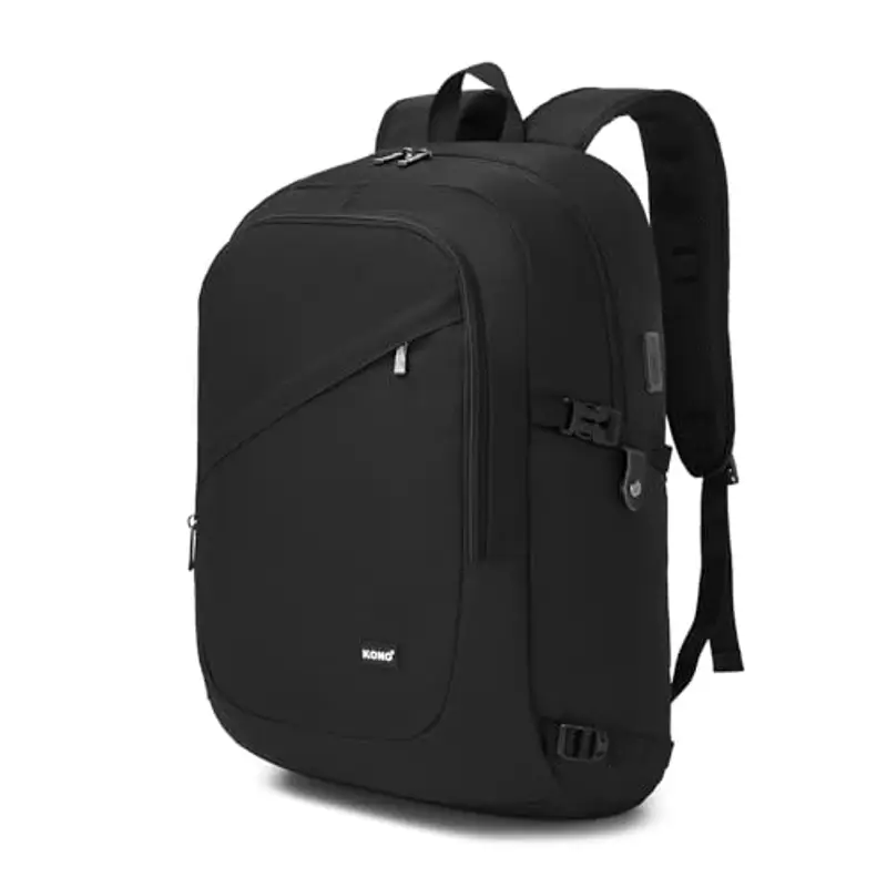KONO Zaino per laptop da 15,6 pollici, impermeabile e antifurto, universale per computer portatile, per scuola, viaggi