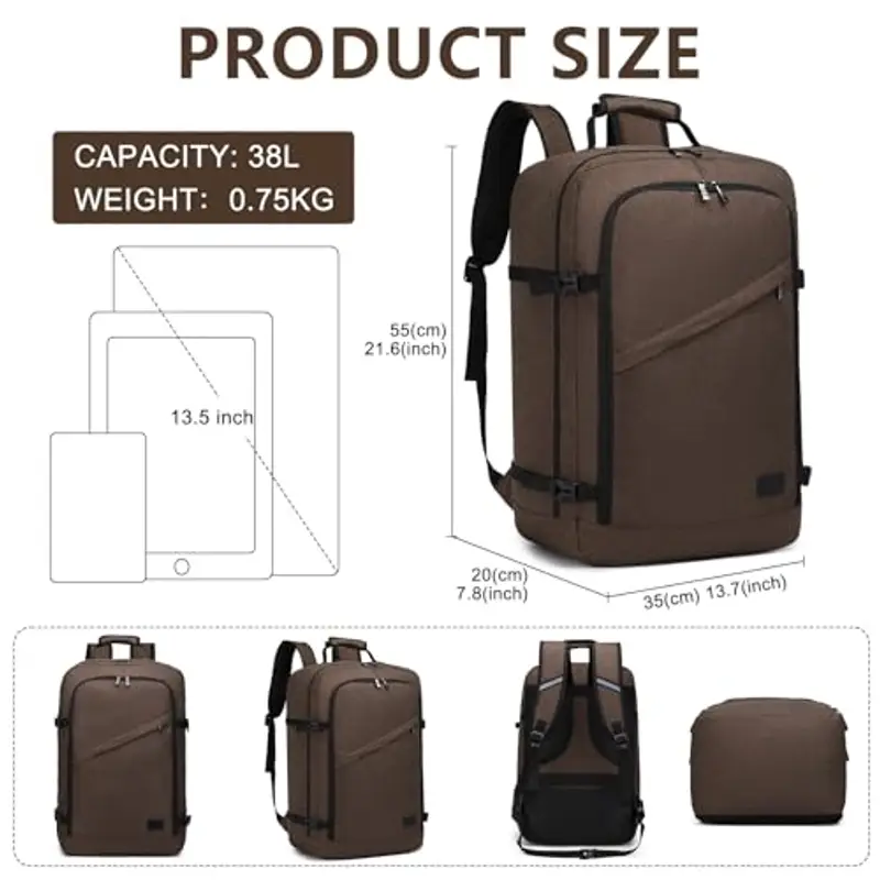 KONO Zaino da viaggio Marrone 1919914 miniatura 2