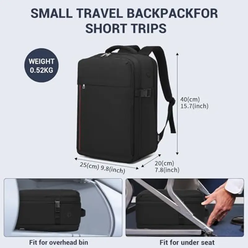 KONO Zaino da viaggio Donna Nero 1592705 miniatura 2