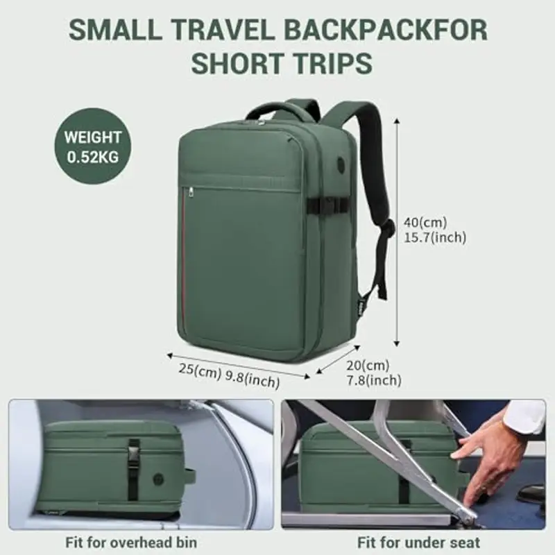 KONO Zaino da viaggio Donna Verde 1918065 miniatura 2