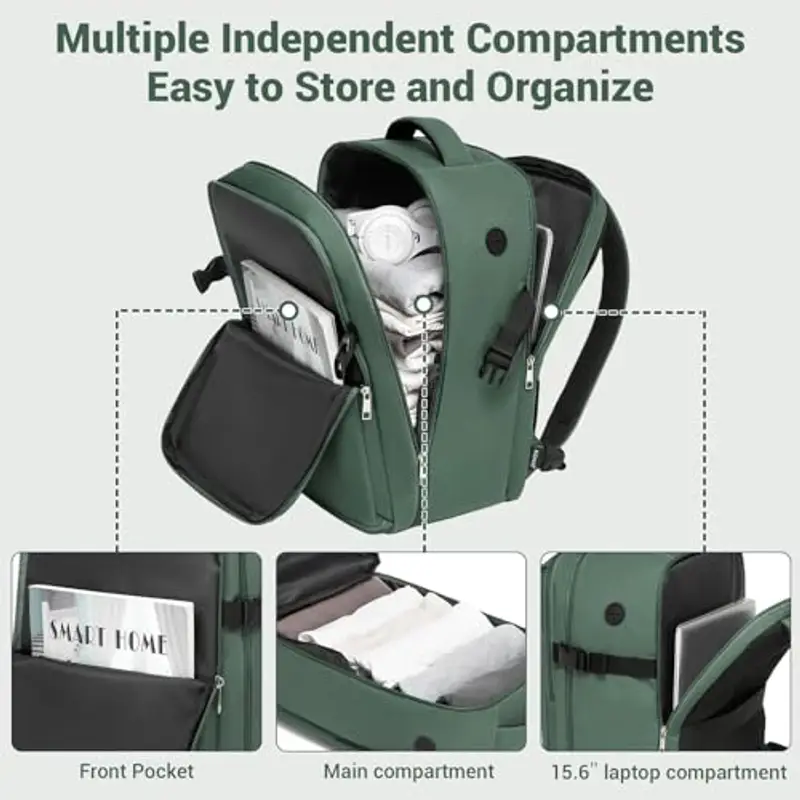 KONO Zaino da viaggio Donna Verde 1918065 miniatura 3