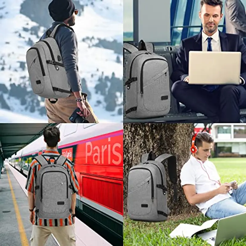 KONO Zaino da viaggio Uomo Grigio 1961931 miniatura 2