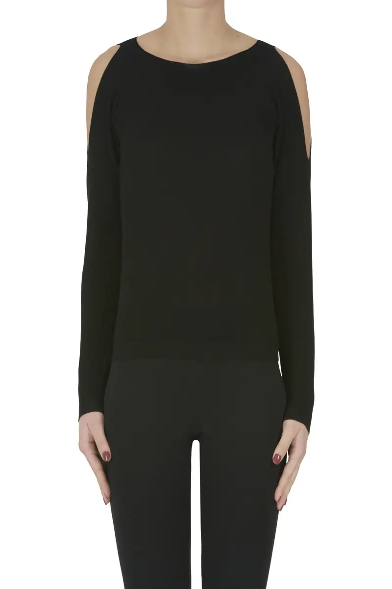 Pullover con cut-out sulle spalle Nero