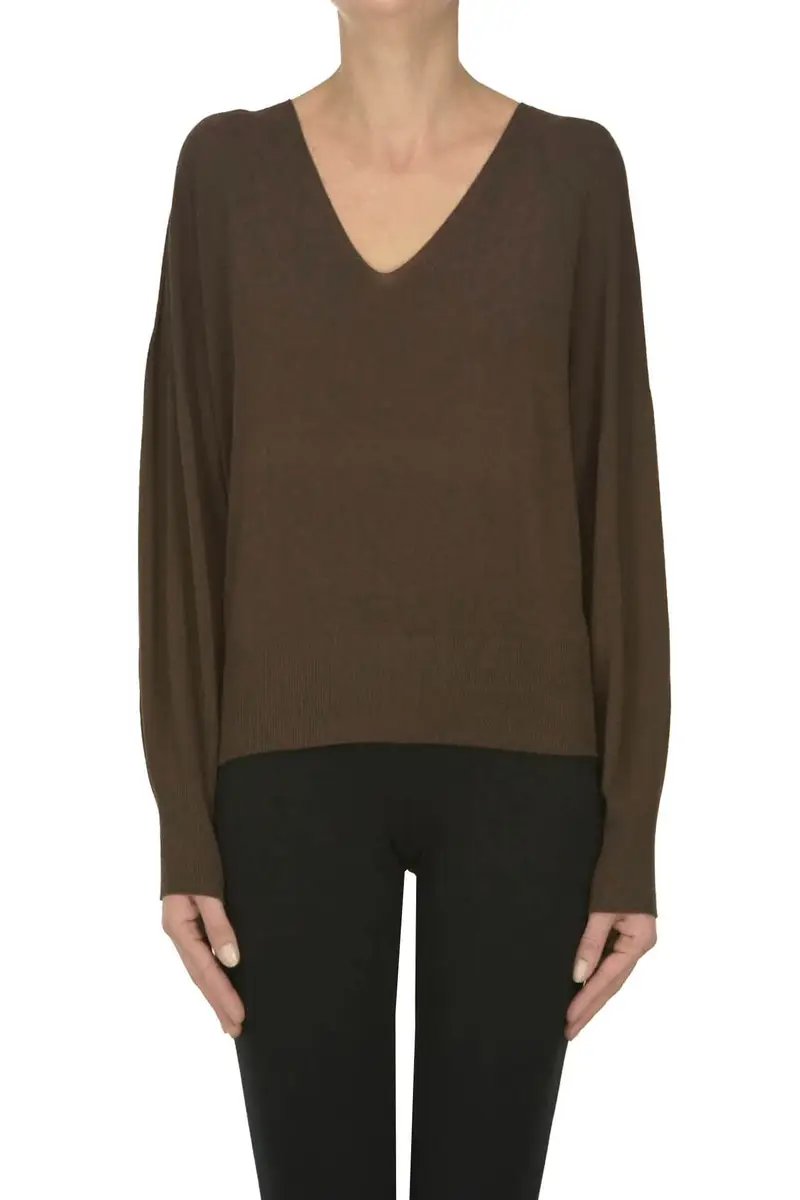 Pullover in misto viscosa Marrone