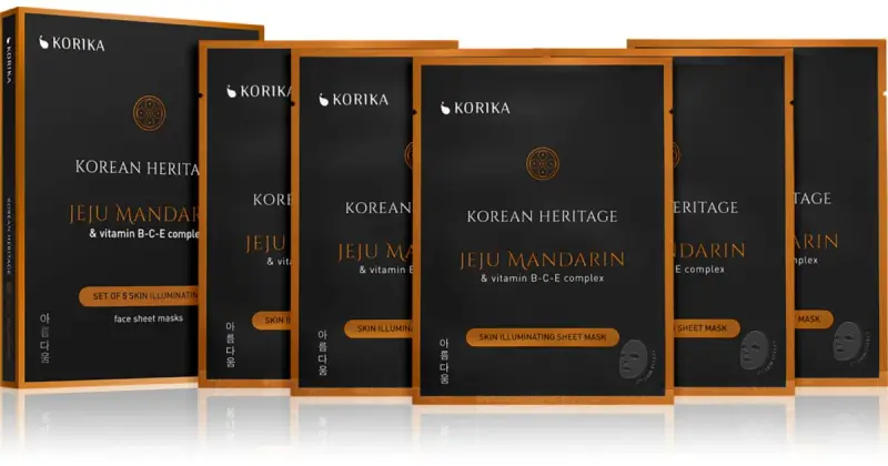 Korean Heritage Set di 5 maschere viso illuminanti in tessuto