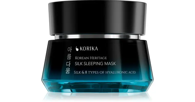Korean Heritage Silk & 8 Types of Hyaluronic Acid Silk Sleeping maschera idratante e nutriente viso per la notte 50 ml