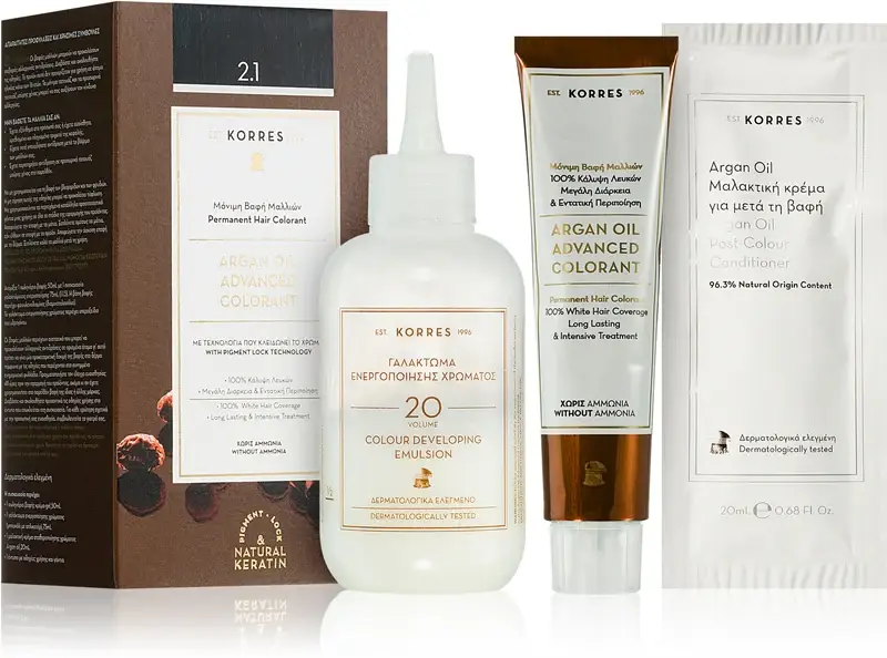 Argan Oil tinta permanente per capelli con olio di argan colore 2.1 Blue nero 50 ml