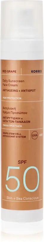 Red Grape crema abbronzante protettiva per il viso SPF 50 50 ml
