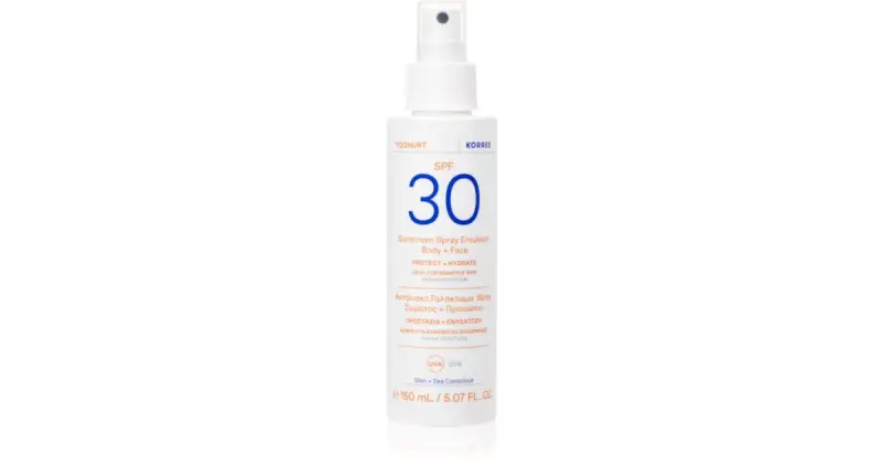 Yoghurt Sunscreen emulsione abbronzante in spray per viso e corpo 150 ml