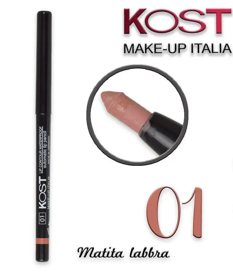 Matita Labbra Automatica Contorno Labbra Waterproof Kost 01