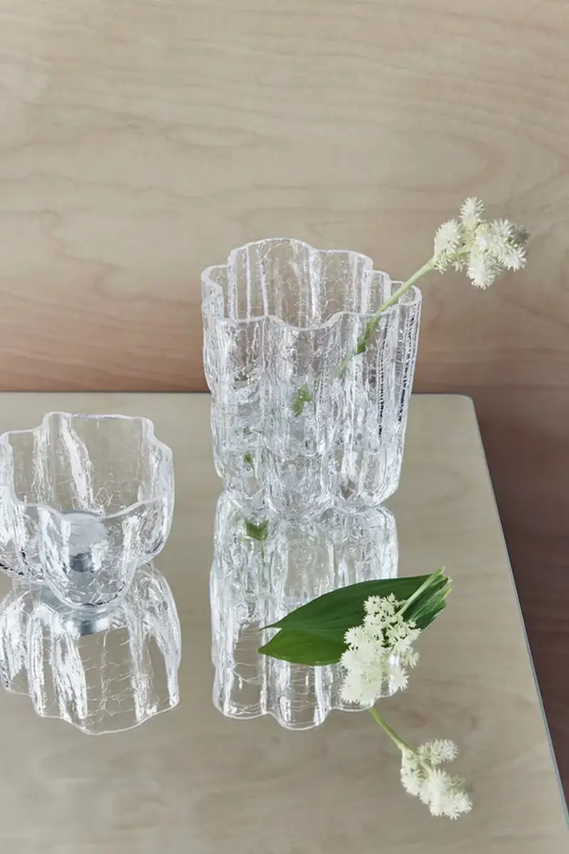 candeliere decorativo Crackle 5, 8 cm colore trasparente Transparente miniatura 2