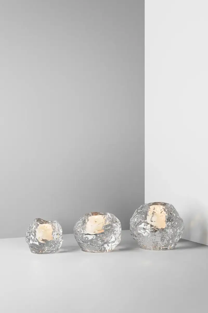 candeliere decorativo Snowball 9 cm colore trasparente Transparente miniatura 2