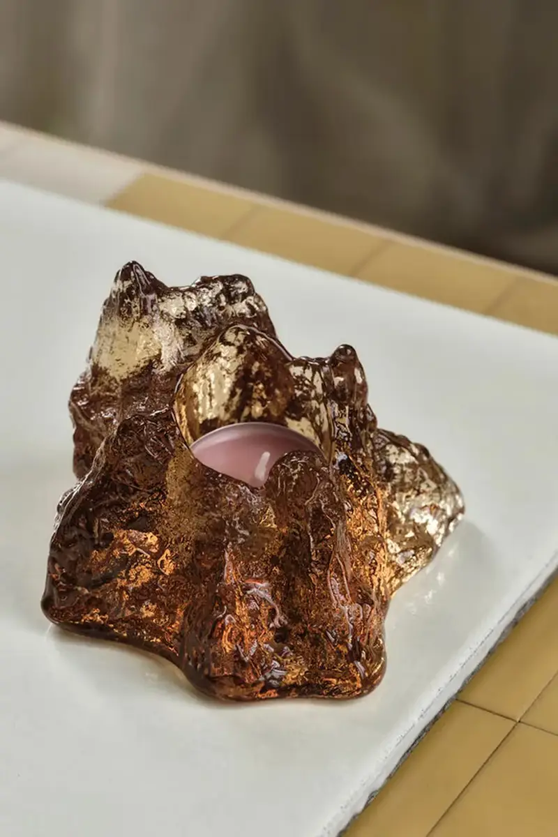 candeliere decorativo The Rock 9, 1 cm colore marrone miniatura 2