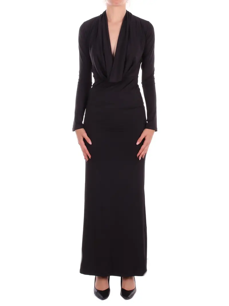 Abito Donna KOSTUMN1° Nero Abito lungo sciallato