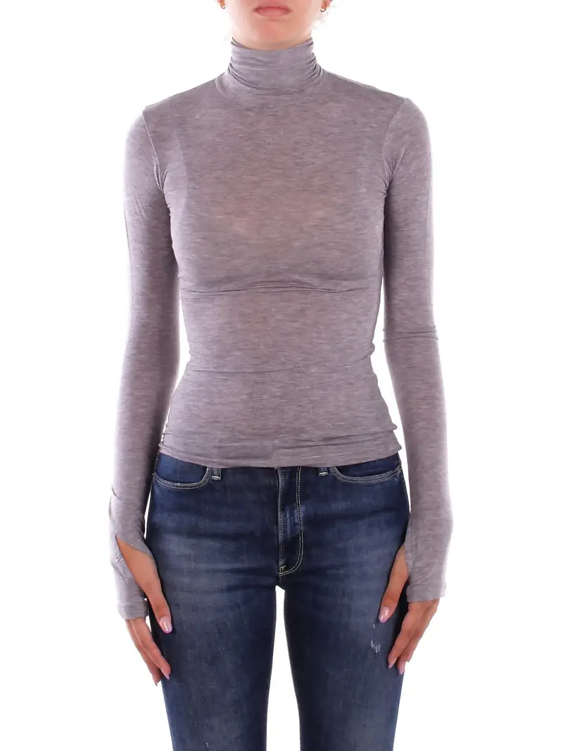 Maglia Donna KOSTUMN1° Grigio Lupetto manica lunga