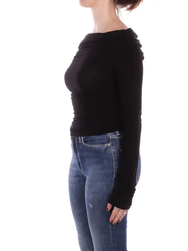 Maglia Donna KOSTUMN1° Nero Maglia s.barca arricciato miniatura 2