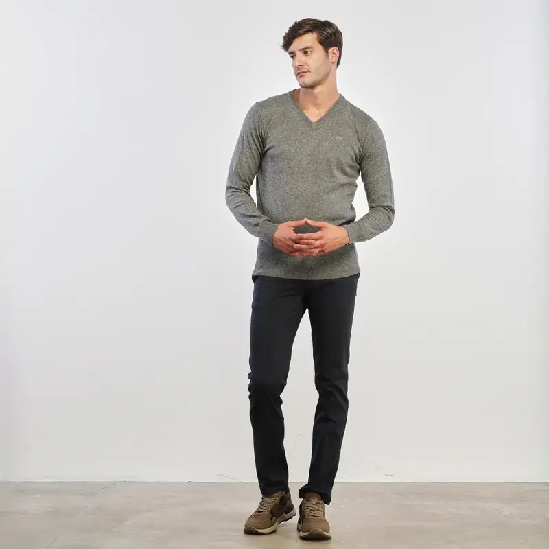 Pantaloni blu eleganti in cotone