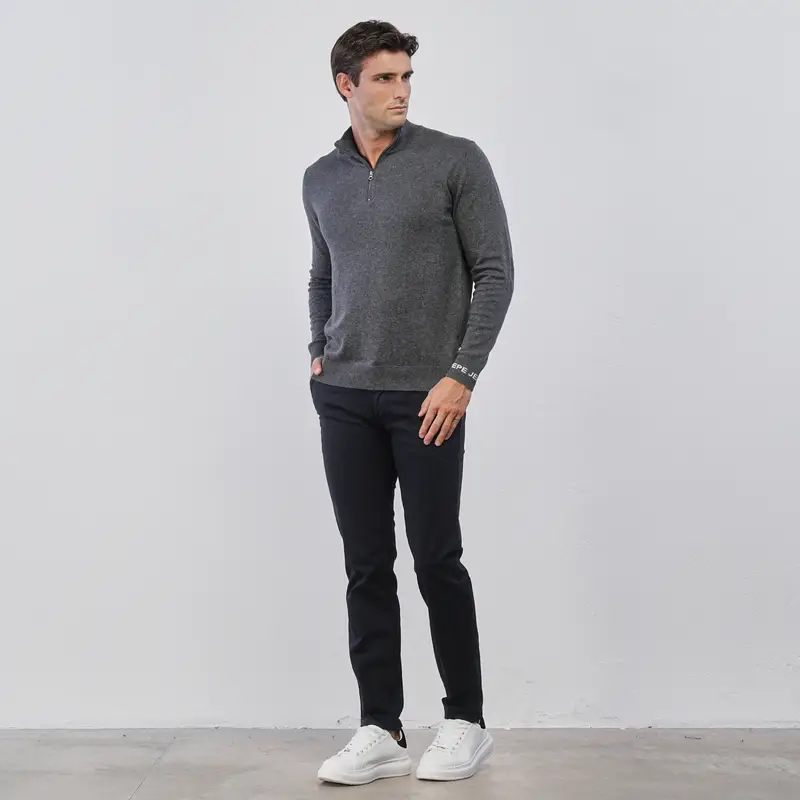 Pantaloni lunghi blu da uomo con tasche