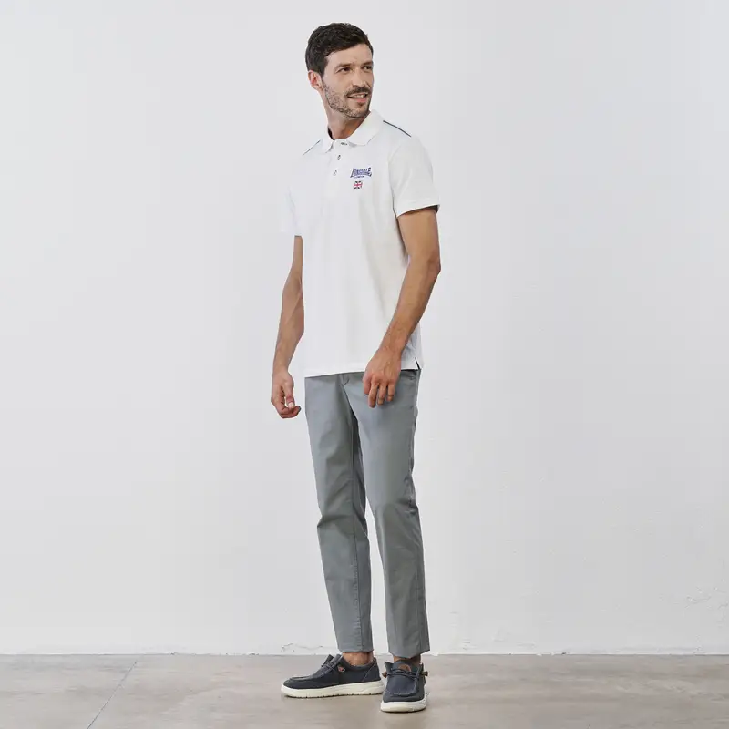 Pantaloni lunghi grigi da uomo in cotone