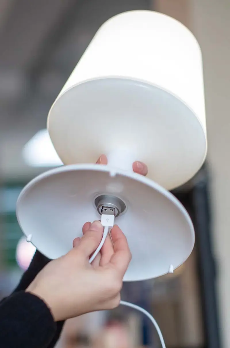 lampada da tavolo wireless Grigio miniatura 3