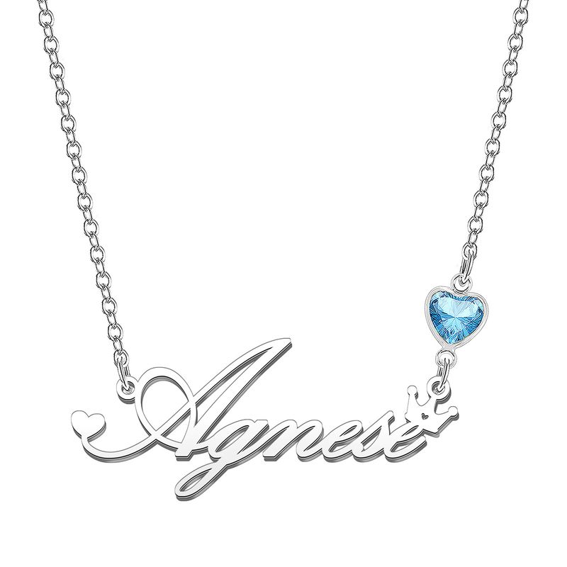 KRAVEN Collana Donna Pietra di Nascita Blu