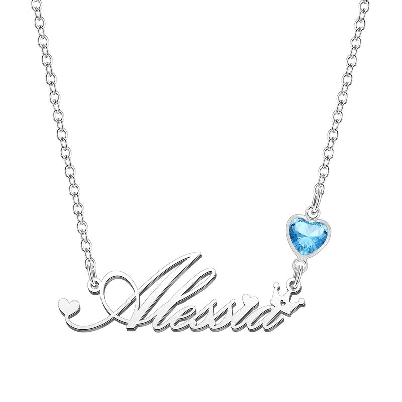 KRAVEN Collana Pietra di Nascita Blu Donna Personalizzata