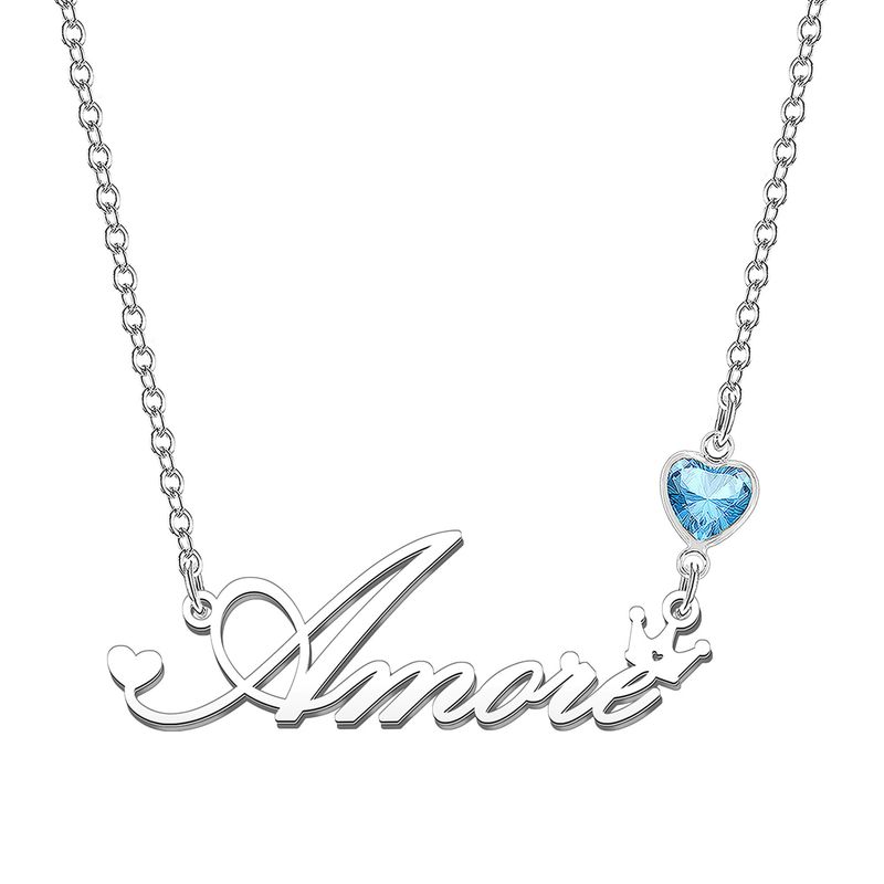 KRAVEN Collana Donna Pietra Blu Personalizzata