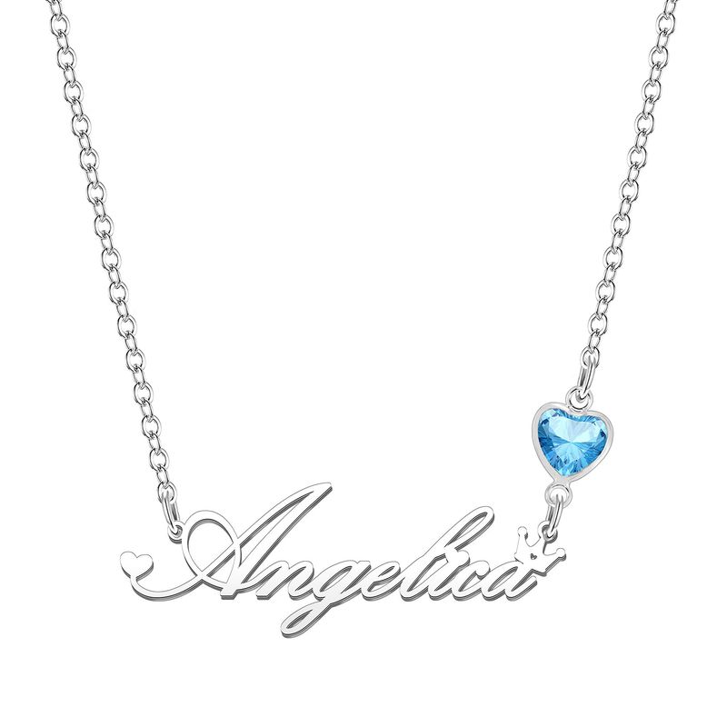 KRAVEN Collana Donna Pietra di Nascita Blu