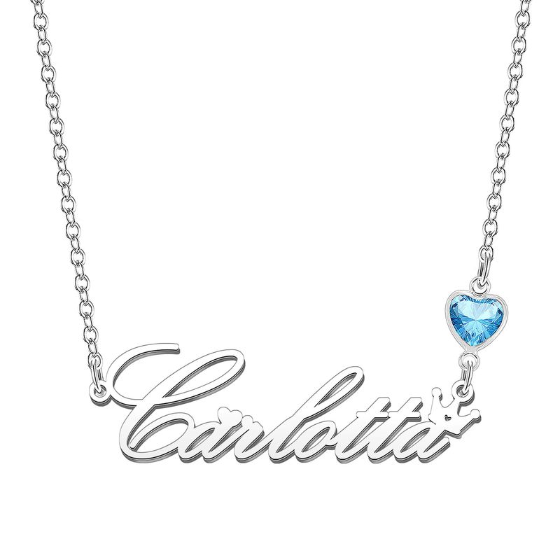 KRAVEN Collana Donna Pietra di Nascita Blu