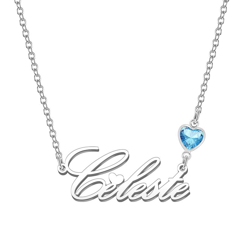 KRAVEN Collana Donna Daino Pietra Blu Iniziale Personalizzata