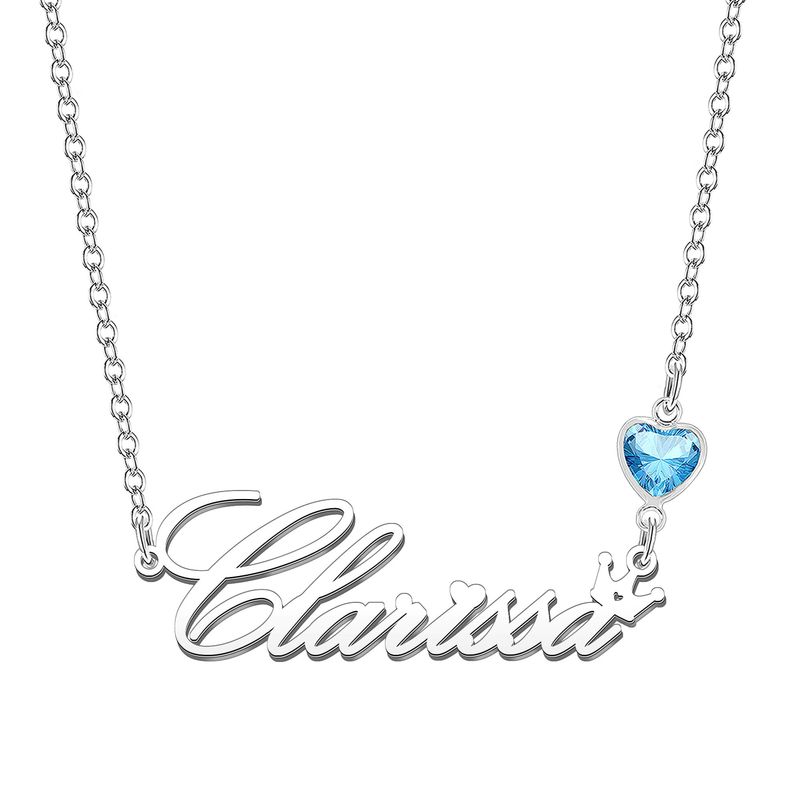 KRAVEN Collana Donna Pietra di Nascita Blu