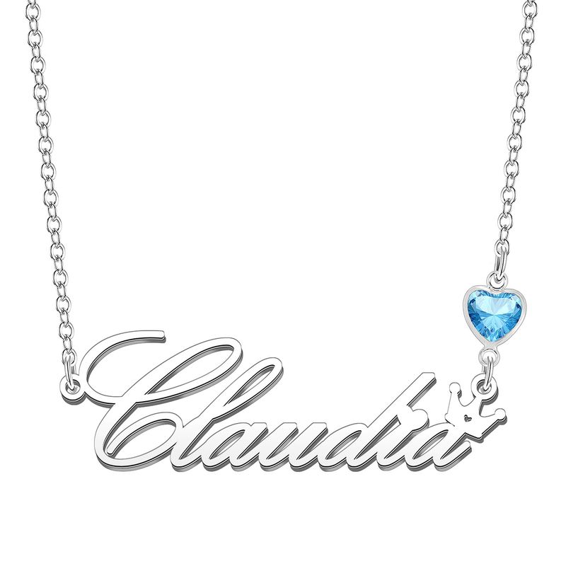 KRAVEN Collana Donna Pietra di Nascita Blu