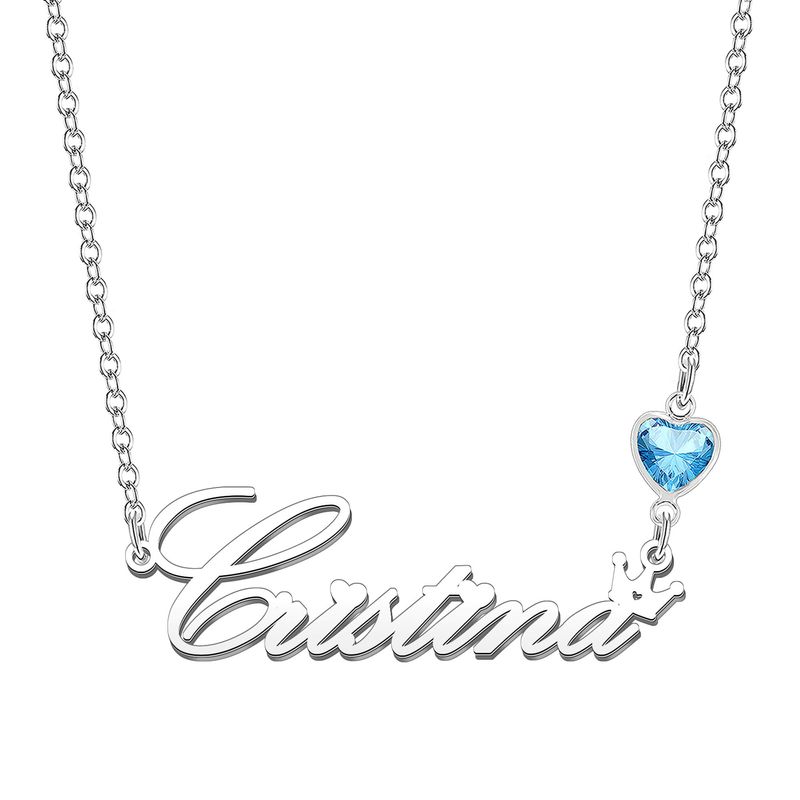 KRAVEN Collana Donna Pietra Nascita Blu