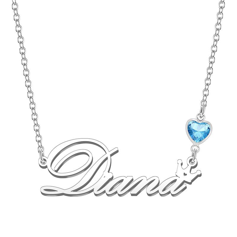 KRAVEN Collana Donna Pietra Blu Personalizzata