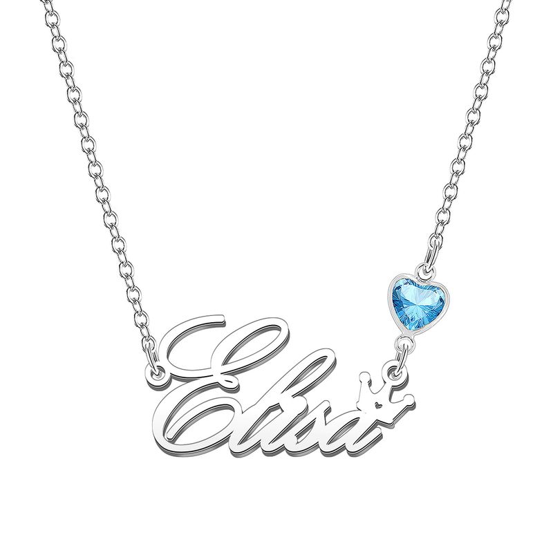 KRAVEN Collana Donna Pietra Blu Personalizzata